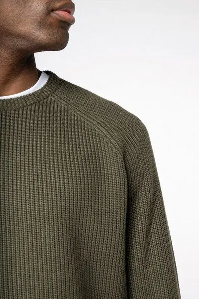 Kultgut Gemütlicher Grobstrickpullover/ Kultgut, Naturgrün, – Produktbild 3 von 4