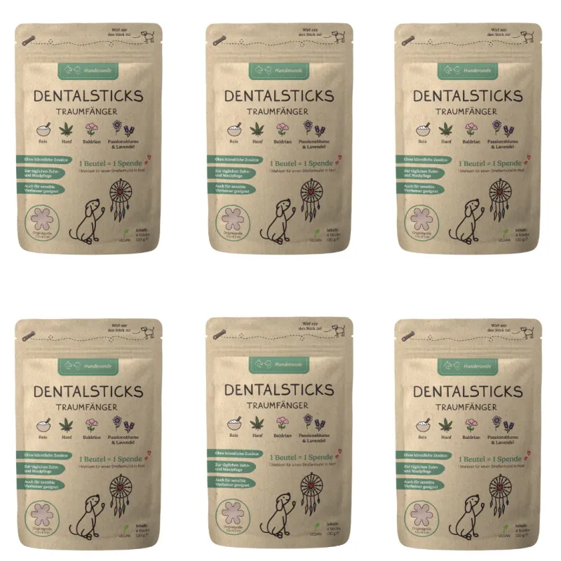 Hunderunde Hunderunde Traumfänger Dental Sticks – vegane Zahnpflege 720 g – Produktbild 1 von 2