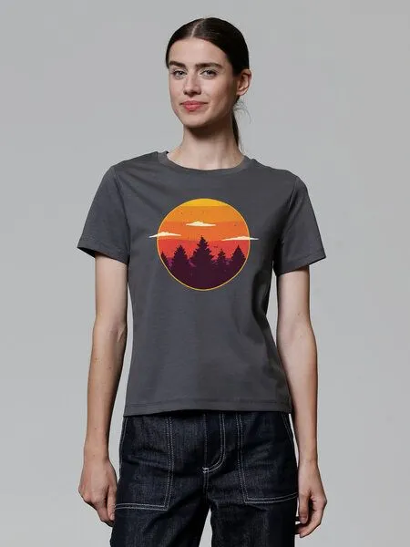 watapparel watapparel T-Shirt Frauen Sunset forest, Anthracite, – Produktbild 2 von 3