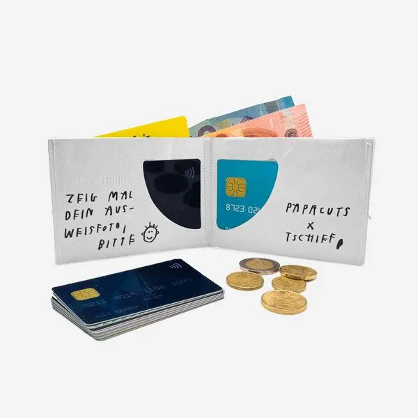 paprcuts paprcuts RFID Portemonnaie, Viel besser | tschief koop (weiß), – Produktbild 3 von 4