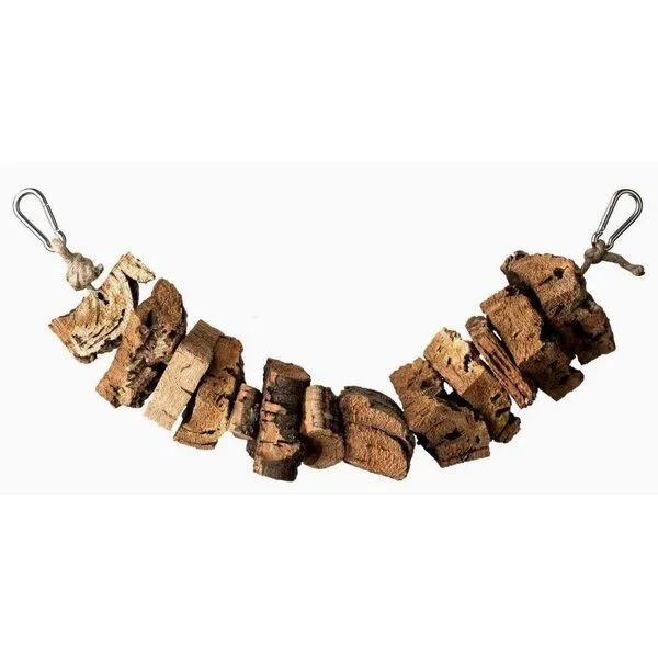 Kork-Deko Kork-Deko Schaukel für Vögel zum Knabbern aus Korkrinde 40cm Spielzeug für Vögel – Produktbild 1 von 3