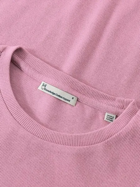 KnowledgeCotton Apparel KnowledgeCotton Apparel Rib-Longsleeve, Orchid haze, – Produktbild 3 von 3
