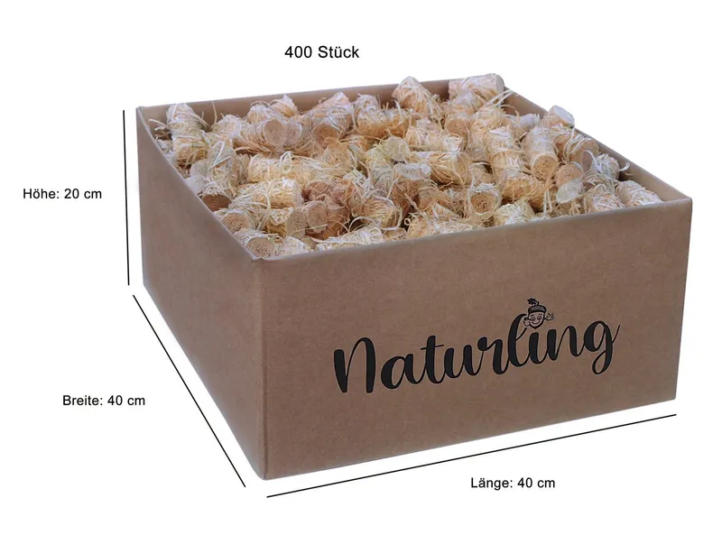 naturling naturling Holzwolle Anzünder gewachst - Bio Grill- und Kaminanzünder – Produktbild 8 von 8