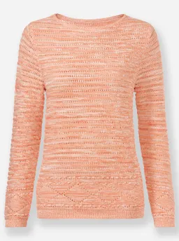 Witt Pullover ecru-apricot-meliert – Produktbild 1 von 1