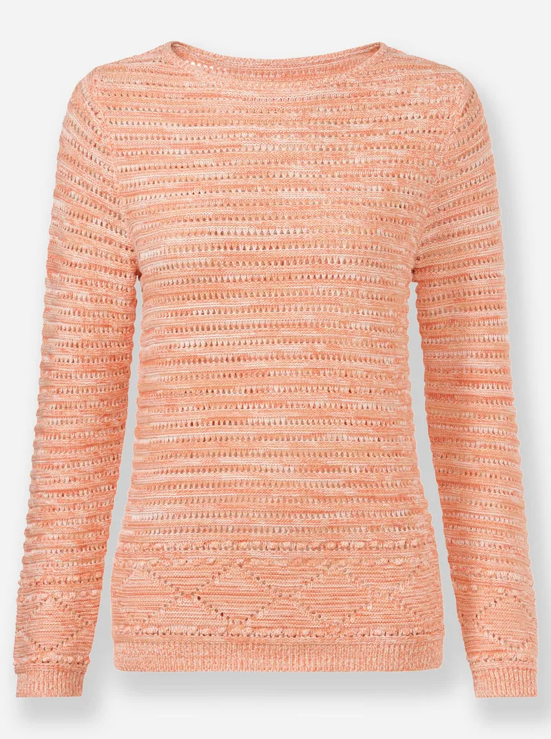 Witt Pullover ecru-apricot-meliert, Ecru-apricot-meliert, – Produktbild 1 von 2