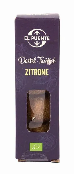 El Puente El Puente Vegane Bio-Mini-Dattel-Trüffel mit Zitrone | Fair Trade | Bio-zertifiziert | Vegan | Glutenfrei – Produktbild 1 von 1