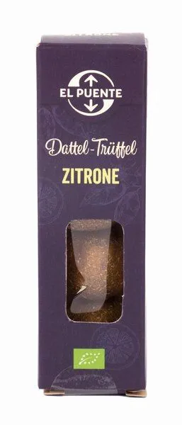 El Puente El Puente Vegane Bio-Mini-Dattel-Trüffel mit Zitrone | Fair Trade | Bio-zertifiziert | Vegan | Glutenfrei, Mehrfarbig, – Produktbild 1 von 1