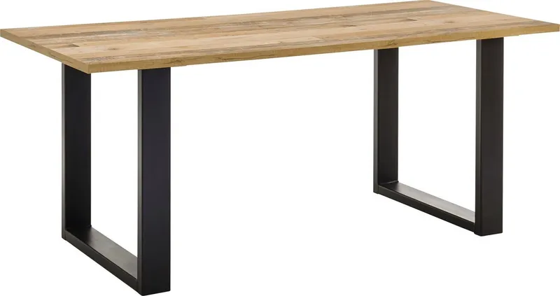Home affaire Esstisch Sherwood, Tisch im Industrial-Style, Wohnzimmertisch, Küchentisch, Metallgestell, in 2 Farben erhältlich, 180 cm breit, Braun, – Produktbild 3 von 5