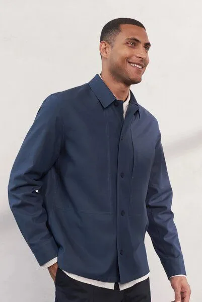 About Companions About Companions Klassisches Overshirt OWE aus einer Tencel-Mix, Blau (tencel navy), – Produktbild 1 von 4
