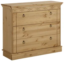 OTTO home Schubkastenkommode Indra, aus massiver Kiefer, mit 3 Schubladen, Breite: 100 cm – Produktbild 1 von 1