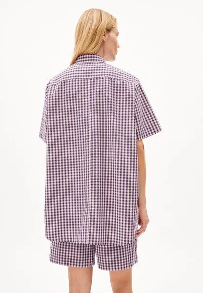 ARMEDANGELS ARMEDANGELS EASSAALI VICHI - Damen Bluse Loose Fit aus Bio-Baumwolle, Blue ash, – Produktbild 2 von 4