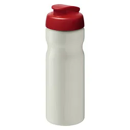 Unbranded H2O Active® Eco Base 650 ml Sportflasche mit Klappdeckel, elfenbeinweiß/ rot – Produktbild 1 von 1