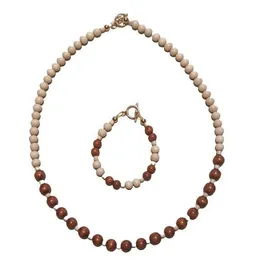 ReineNatur ReineNatur Schmuckset aus Holzkugeln - Kette & Armband - Knebelverschluss – Produktbild 1 von 1