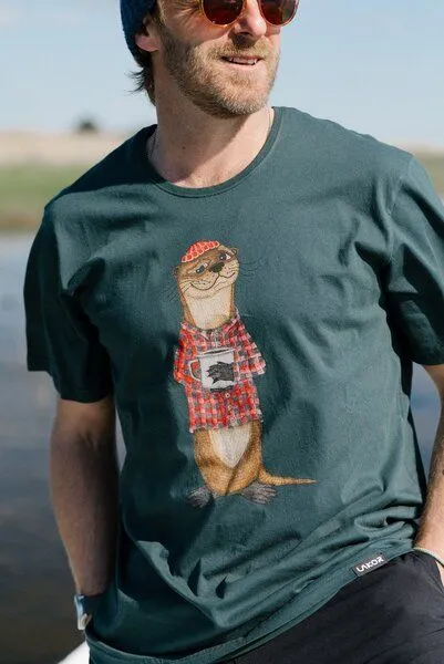 LAKOR LAKOR T-Shirt aus Bio-Baumwolle - An Otter Coffee, Brown, – Produktbild 2 von 4