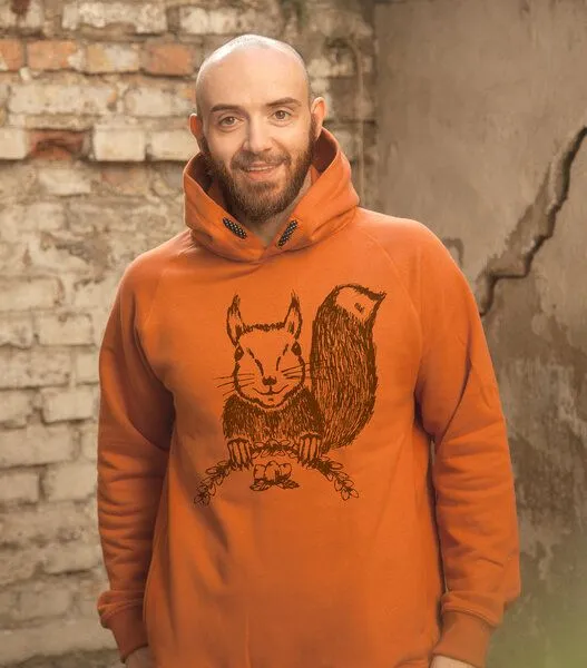 päfjes päfjes Ella Eichhorn / Squirrel - Fair gehandelt - Unisex Bio Hoodie / Kapuzenpulli – Produktbild 3 von 4