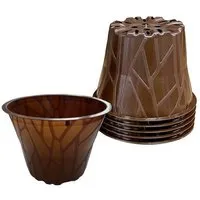 meinwoody meinwoody Plastikfreier Pflanztopf Plenta - 10,5 cm, Dunkelbraun, – Produktbild 1 von 1