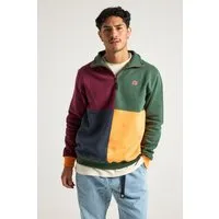 Trendsplant Trendsplant Color Block Half Zip Sweatshirt "Harlequin", Bunt, – Produktbild 2 von 5