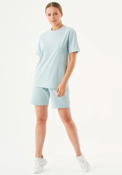 ORGANICATION ORGANICATION Damen ESSENTIALS-SHEYMA- Shorts aus Bio-Baumwolle, Mint blue, – Produktbild 2 von 4