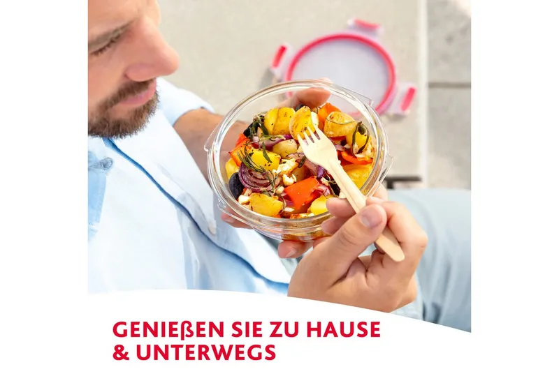 EMSA EMSA Frischhaltedose "Clip und Close" aus Glas, quadratisch, 0,8 l – Produktbild 6 von 6