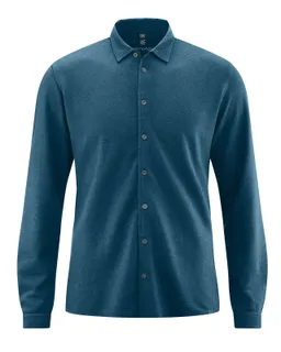 HempAge Hempage Herren vegan Shirt Aus Slub Jersey Reef Blaugrün – Produktbild 1 von 1