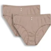 Living Crafts LIVING CRAFTS - Damen Slip, 2er-Pack - Braun (100% Bio-Baumwolle), Nachhaltige Mode, Bio Bekleidung – Produktbild 1 von 1