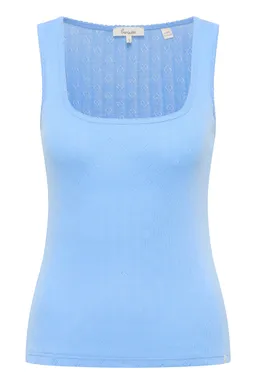 Tranquillo Jerseytop Rosaa aus Bio-Baumwolle - vista blue / L – Produktbild 1 von 1