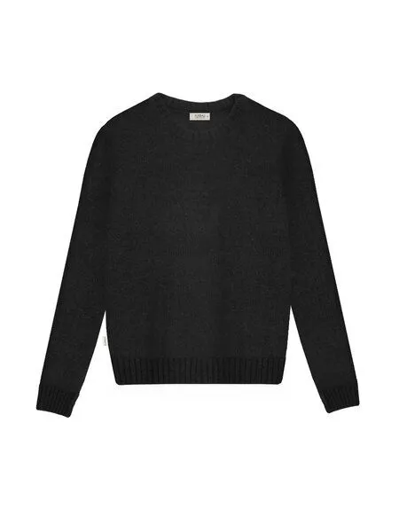 FUXBAU FUXBAU Frauen Merino Strickpullover, Schwarz, – Produktbild 3 von 3