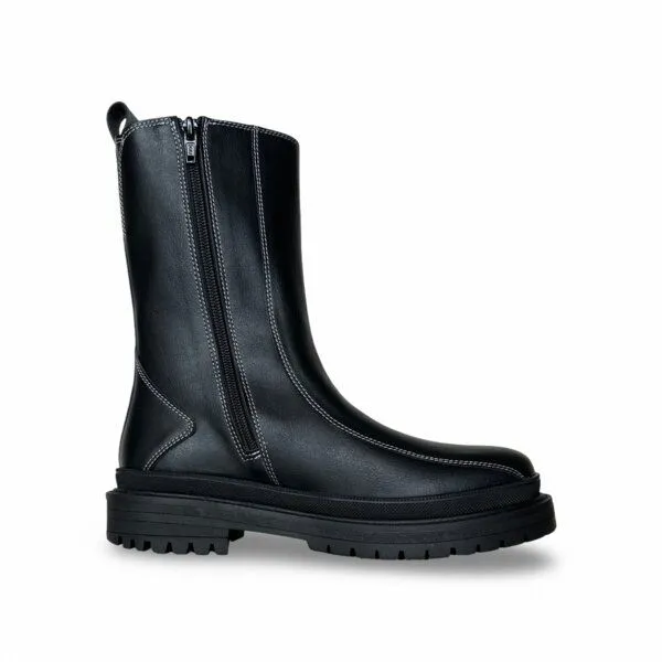 Nae Vegan Shoes Nae Vegan Shoes NAE | Reiko Vegane Stiefel – Mid-Calf Chelsea mit Chunky-Sohle, Schwarz, – Produktbild 3 von 4