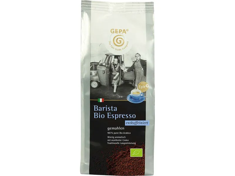 gepa GEPA Bio-Espresso "Barista" gemahlen, entkoffeiniert, 250 g – Produktbild 1 von 1