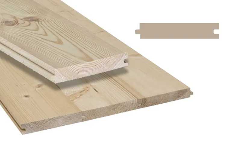 woodstore24 Fassadenverkleidung aus Fichte/ Tanne - Massivholz, 22 x 121 mm, Hobeldiele (PE = 5 Stk.) - Länge: 4,50 m – Produktbild 1 von 1