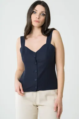 Avani Avani Damen vegan Top Anemone Marineblau – Produktbild 1 von 1
