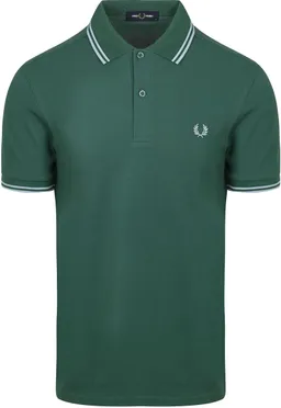Fred Perry Fred Perry Polo Twin Tipped M3600 Grün Z59 - Größe S – Produktbild 1 von 1
