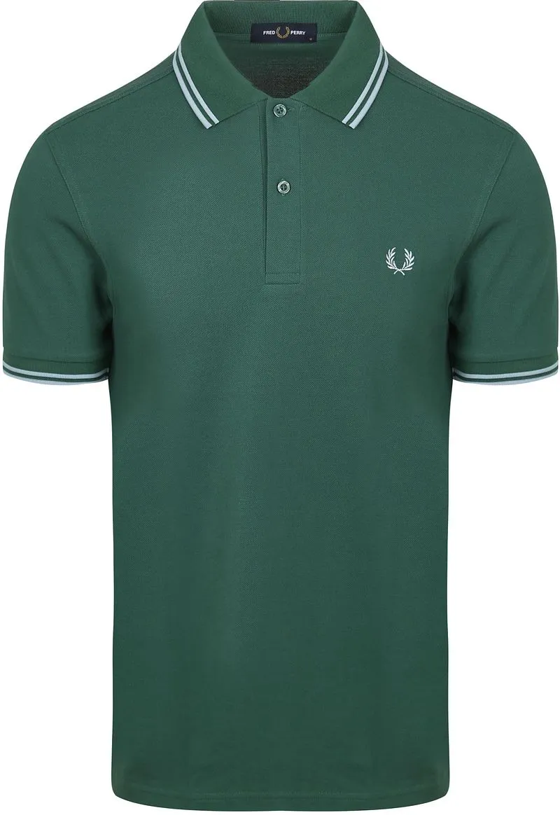 Fred Perry Fred Perry Polo Twin Tipped M3600 Grün Z59 - Größe S, Grün, – Produktbild 1 von 5
