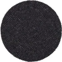 myfelt myfelt Filzkugelteppich rund, 100% Schurwolle, Anthrazit meliert (hugo), – Produktbild 1 von 1