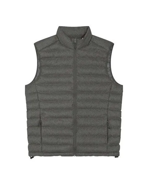 YTWOO YTWOO Herren Steppweste im Woll-Look aus komplett recycelten Materialien, Metallgrau, – Produktbild 4 von 4