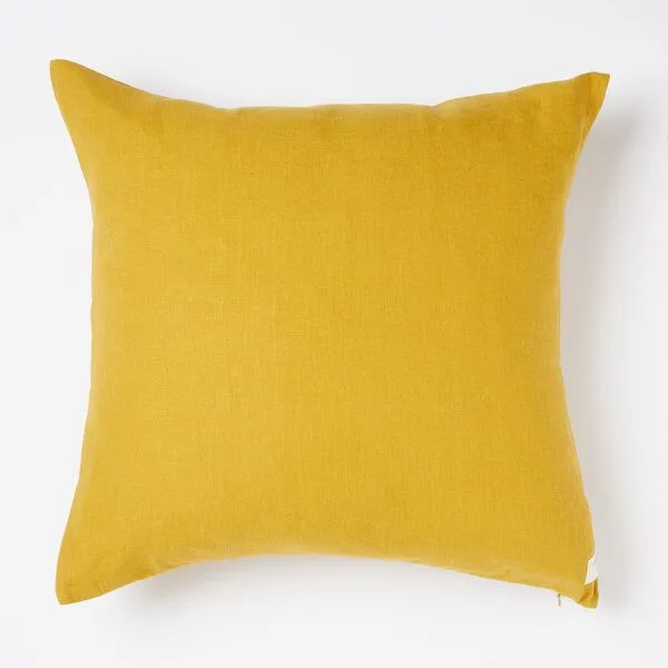 By Native By Native Kissenhülle 100% Leinen 50x50 cm, Safran, – Produktbild 1 von 3