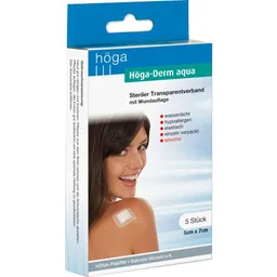 Höga-Pharm HÖGA DERM aqua ste.Transp.Verb.m.Wundaufl.5x7 cm 5 St Pflaster – Produktbild 1 von 1