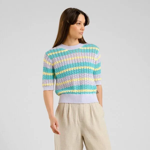 Dedicated DEDICATED Flen Crochet Shirt - Retro Stripe – Produktbild 1 von 3
