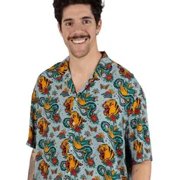 Brava Fabrics Brava Fabrics Kurzarm-Hemd Old School Tattoo Aloha – Produktbild 1 von 1