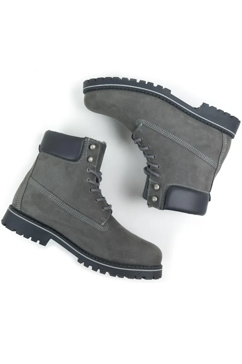 Will's Vegan Store Will's Vegan Store Herren vegan Dock Boots Gefüttert Grau, Grau, – Produktbild 1 von 2