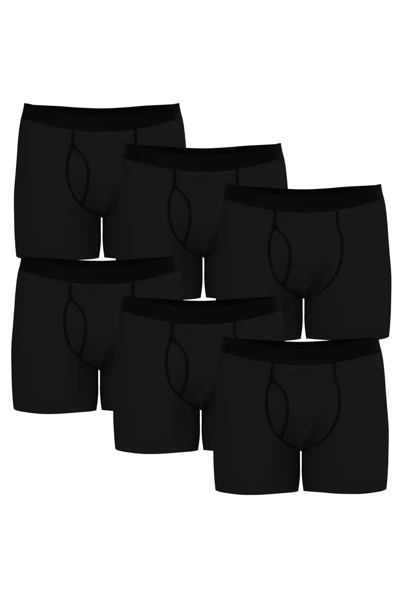 Albero Natur Albero Natur Herren vegan Multipack 6x Boxershorts, Schwarz, – Produktbild 2 von 2
