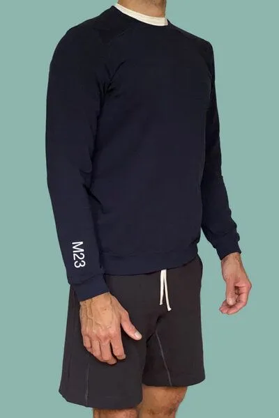M23 M23 Herren Pullover aus Bio-Baumwolle, Modell „Phil“, Dunkelblau, – Produktbild 1 von 3