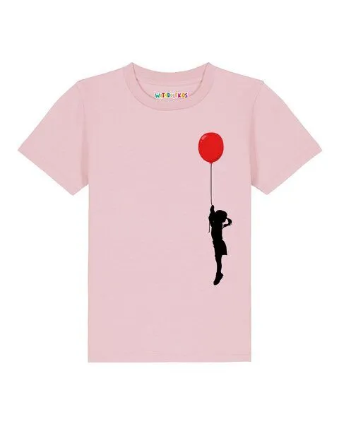 watabout.kids watabout.kids T-Shirt Kinder Mädchen mit Luftballon, Cotton pink, – Produktbild 1 von 2
