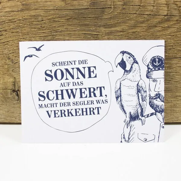 Bow & Hummingbird Bow & Hummingbird Postkarte "Käpt´ns Weisheit I" – Produktbild 1 von 1