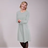 Kokon Zwo Kokon Zwo Strickkleid 100% Merinowolle (ÖKO TEX), Weiß, – Produktbild 2 von 2