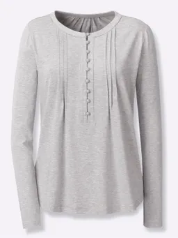 heine Langarmshirt steingrau-meliert – Produktbild 1 von 1