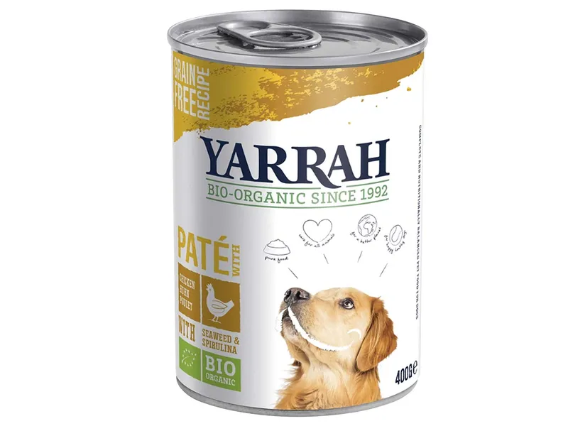 Yarrah YARRAH Bio-Nassfutter für ausgewachsene Hunde, Huhn, getreidefrei, 400 g – Produktbild 1 von 1