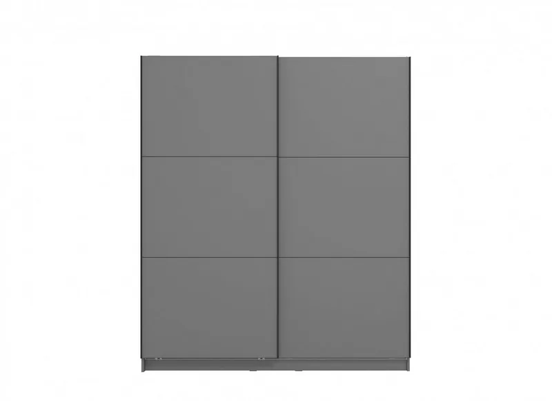 OTTO home Schwebetürenschrank Sierra klassischer Kleiderschrank Wäscheschrank 179 oder 217cm breit mit kompletter Inneneinteilung, FSC®-zertifizierter Holzwerkstoff, Grau, – Produktbild 1 von 3