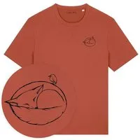 LIGARTI T-Shirt – Schlafender Fuchs – LIGARTI Tiermanufaktur, Terracotta, – Produktbild 1 von 1