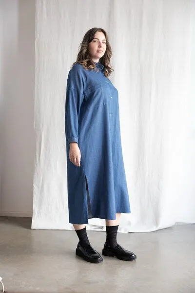 Jyoti - Fair Works Jyoti - Fair Works Bio-Baumwolldenim Kleid Ananya, Denim, – Produktbild 3 von 4